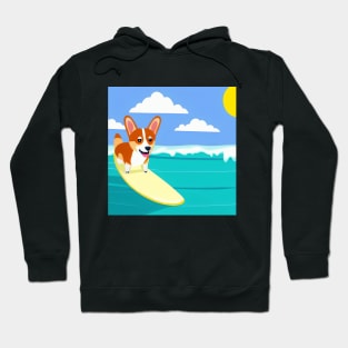 Surfing Corgi Dog Hoodie